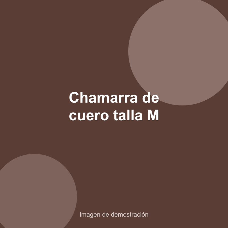 Chamarra de cuero talla M