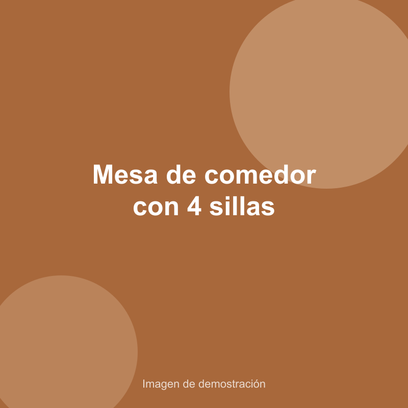 Mesa de comedor con 4 sillas