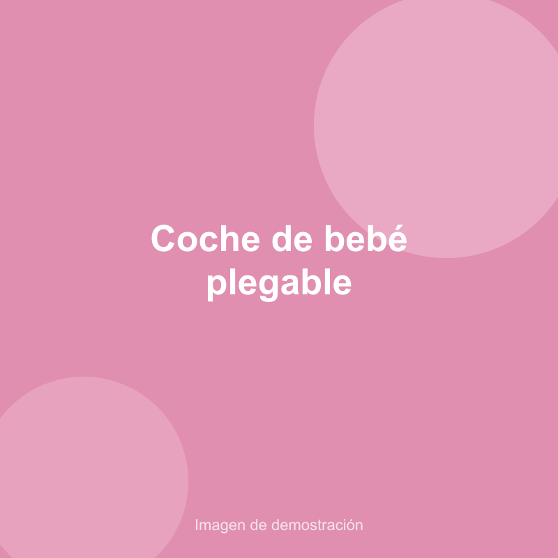 Coche de bebé plegable
