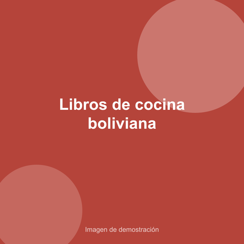 Libros de cocina boliviana