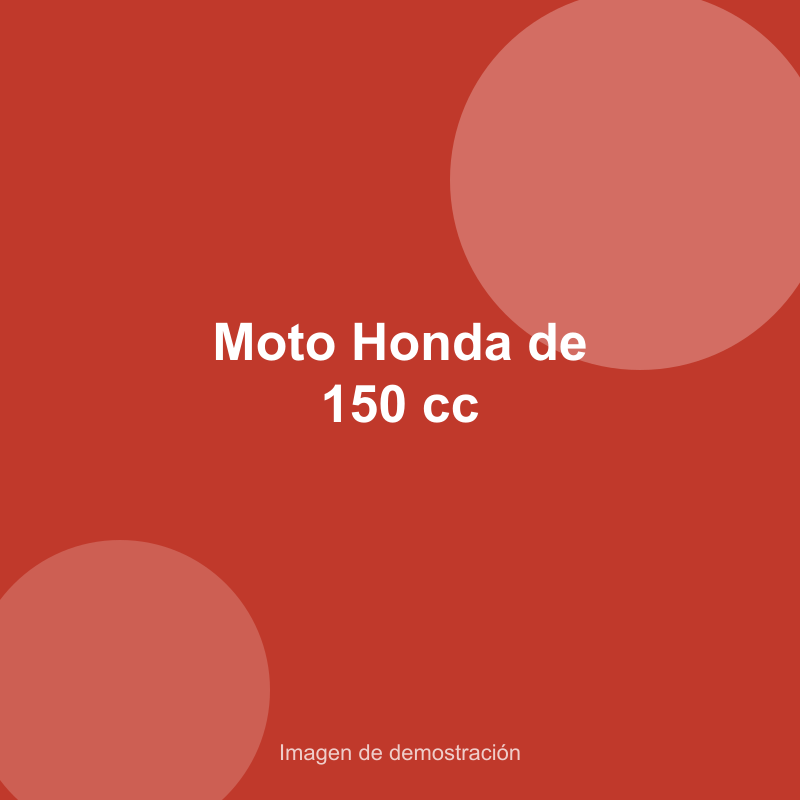 Moto Honda de 150 cc